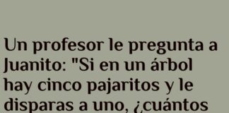 La perspicacia de Juanito y el profesor