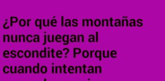Montañas y el escondite: siempre las encuentran