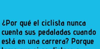 Ciclista cuenta pedaladas y sueña con pizza sin ruedas