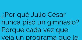 «César ante el dilema del gym»