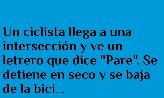 El ciclista obediente y su bicicleta parlante