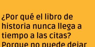 El libro de historia, siempre tarde y polvoriento
