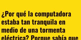 «La computadora estoica: protegida entre nubes y pararrayos»
