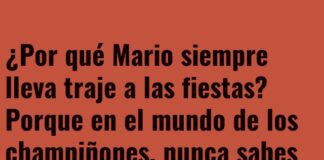 Mario listo para cualquier nivel y princesa.