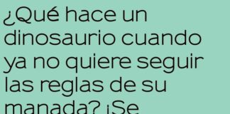 Un dinosaurio indisciplinado y amigables-to-dáctilos