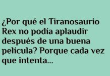 Aplausos y palomitas: dilema de un T-Rex.