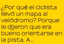 Ciclista y su «brújula» en el velódromo
