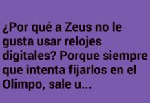 Cronos se ríe del reloj de Zeus