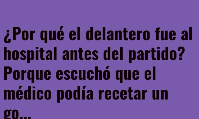 Delantero busca receta goleadora en el hospital