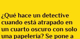 Detective a ciegas con notas adhesivas