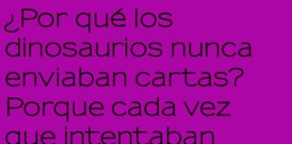 Dinosaurios y el arte perdido de la correspondencia