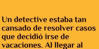 El detective de vacaciones y su enigma hotelero
