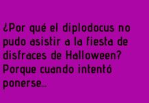 El diplodocus que se convirtió en lámpara de Halloween