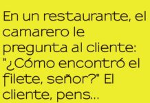 El filete escondido en el plato.