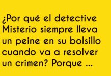 El peine del detective Misterio