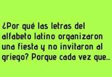 Fiesta alfabética sin caos griego