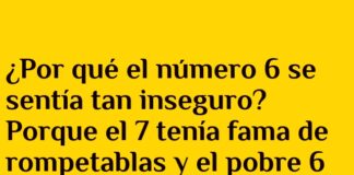 La inseguridad numeral del 6 frente al simpático 7