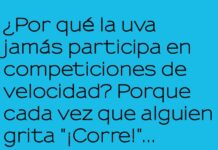 La uva que corre por miedo a las pasas