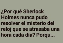 Sherlock y el enigma del reloj tardío