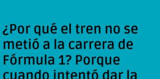«Tren Despistado en la Fórmula 1»