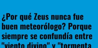 Zeus y la catástrofe meteorológica olímpica