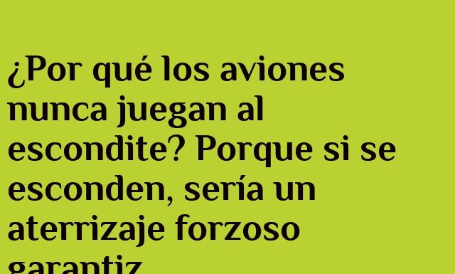 Aviones y el escondite: un juego aterrizador