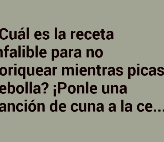 Canción de cuna para cebollas lloronas