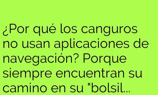 Canguros y el GPS de bolsillo