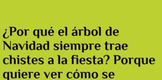 Chistes sin chispa del árbol festivo