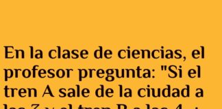 Choque de trenes lógico en la clase de ciencias.