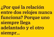 Descompás amoroso entre relojes.