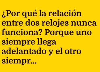 Descompás amoroso entre relojes.