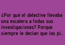 Detective a Oscuras con Pistolas y Escalera