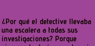 Detective a Oscuras con Pistolas y Escalera