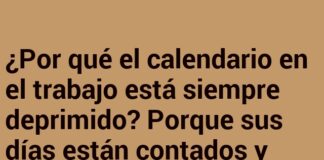 El Calendario Laboral Deprimido