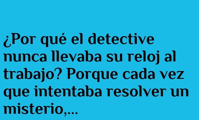 El detective y el culpable más veloz