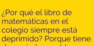 El drama algebraico del libro deprimido