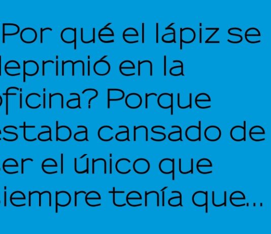El lápiz que se cansó de sacar punta