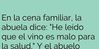 El vino es el salvavidas de la sopa de la abuela