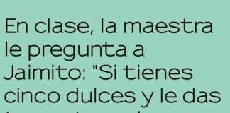 Jaimito y sus dulces incompartibles