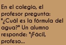 La fórmula del agua insuperable.