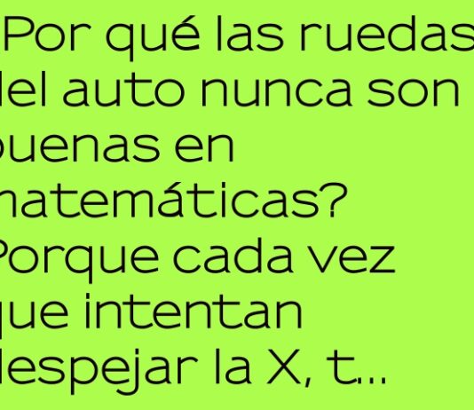 ¡Las ruedas giran en un chiste matemático!