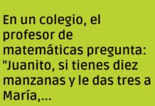 Lección de matemáticas con un toque alérgico