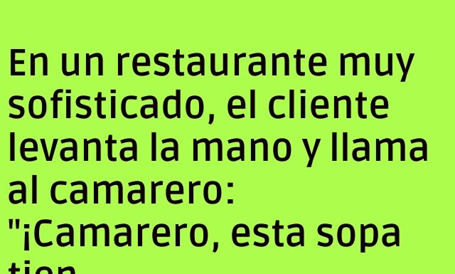 Sopa con truco capilar