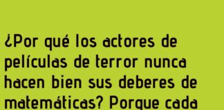 Actores de Terror Espantan los Problemas Matemáticos