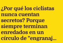 Ciclistas enredados en el chisme rueda tras rueda