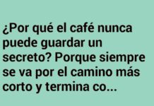 El café chismoso y derramado