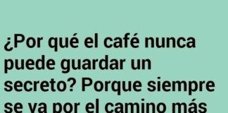 El café chismoso y derramado
