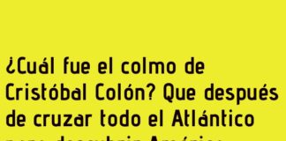 El colmo perdido de Colón