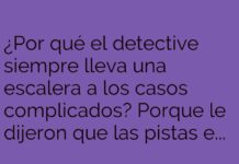 «El detective y su escalera hacia el ingenio».